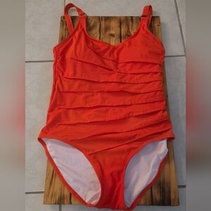 Vibrant Orange Women's Calvin Klein One Piece Swimsuit
